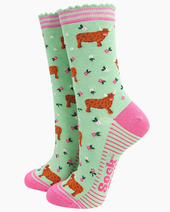 Highland Cow socks - Womens
