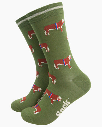 Prize Hereford Bull Socks - Mens