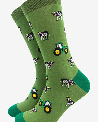 Tractor and Cow Socks - Mens