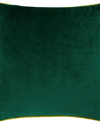 Velvet cushion in Emerald and Moss 45 x 45cm