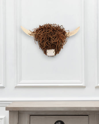 Hughie the Highland Cow, Wall Mounted Sculpture