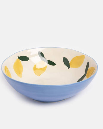 Caroline Gardner - Blue Lemons Stoneware Bowl