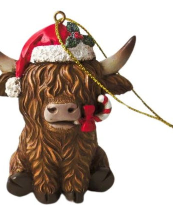 Highland Cow Christmas Tree Decoration