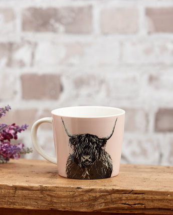 Highland Cow Pink Mug