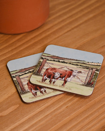 Coaster - Hereford Cow