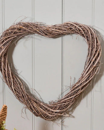 Natural twig heart wreath - hand made