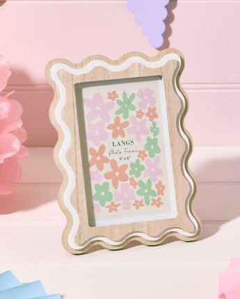 Wavy Wooden Photo Frame 4x6 print