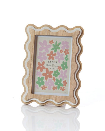 Wavy Wooden Photo Frame 4x6 print