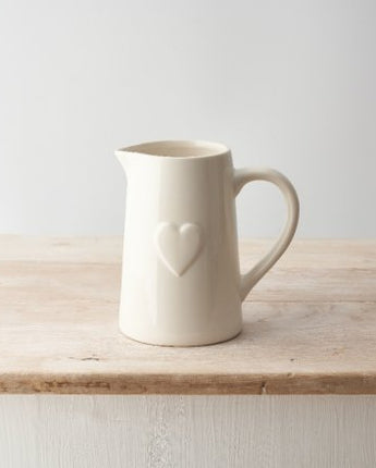 White ceramic jug