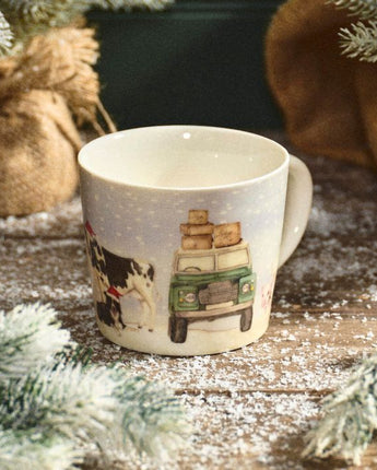 Christmas on the farm mug