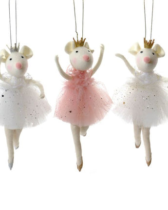 Ballerina mice hanging decoration