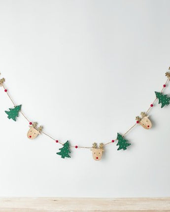 Reindeer and Christmas Tree Garland