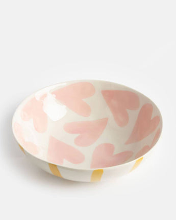 Caroline Gardner - Pink Hearts Cereal Bowl