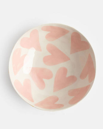 Caroline Gardner - Pink Hearts Cereal Bowl