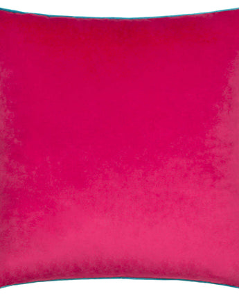 Velvet Cushion in Raspberry & Teal 45 x 45cm