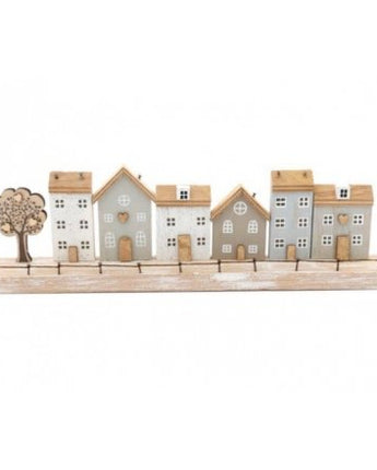 Wooden House and Tree Plaque