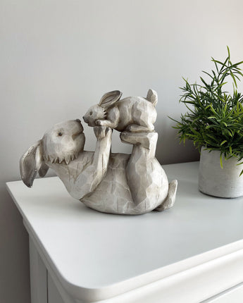 Two Hare's kissing nose's