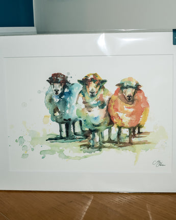Multicoloured Sheep Print