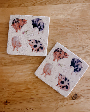 Marble Pig Coaster