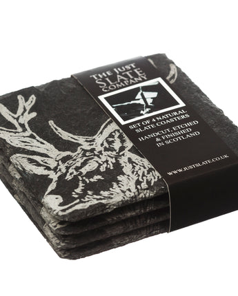 Country Animal Coasters - Slate
