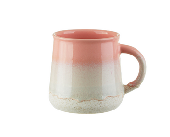 Pastel pink glaze mug