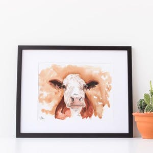 Hereford Cow Print