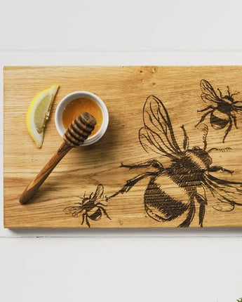 Bee Oak Serving Board