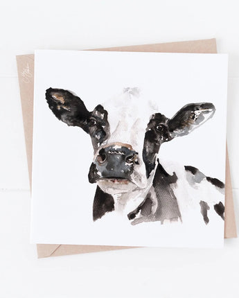 Friesian Cow Greeting Card